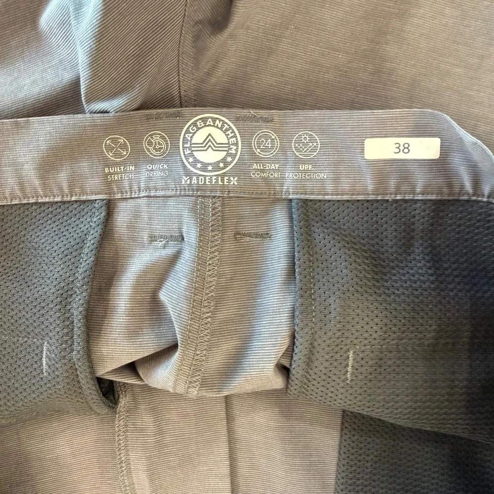 Flag & Anthem MadeFlex Mens Grey Performance Shorts Size 38 M-CORESH1401 Stretch